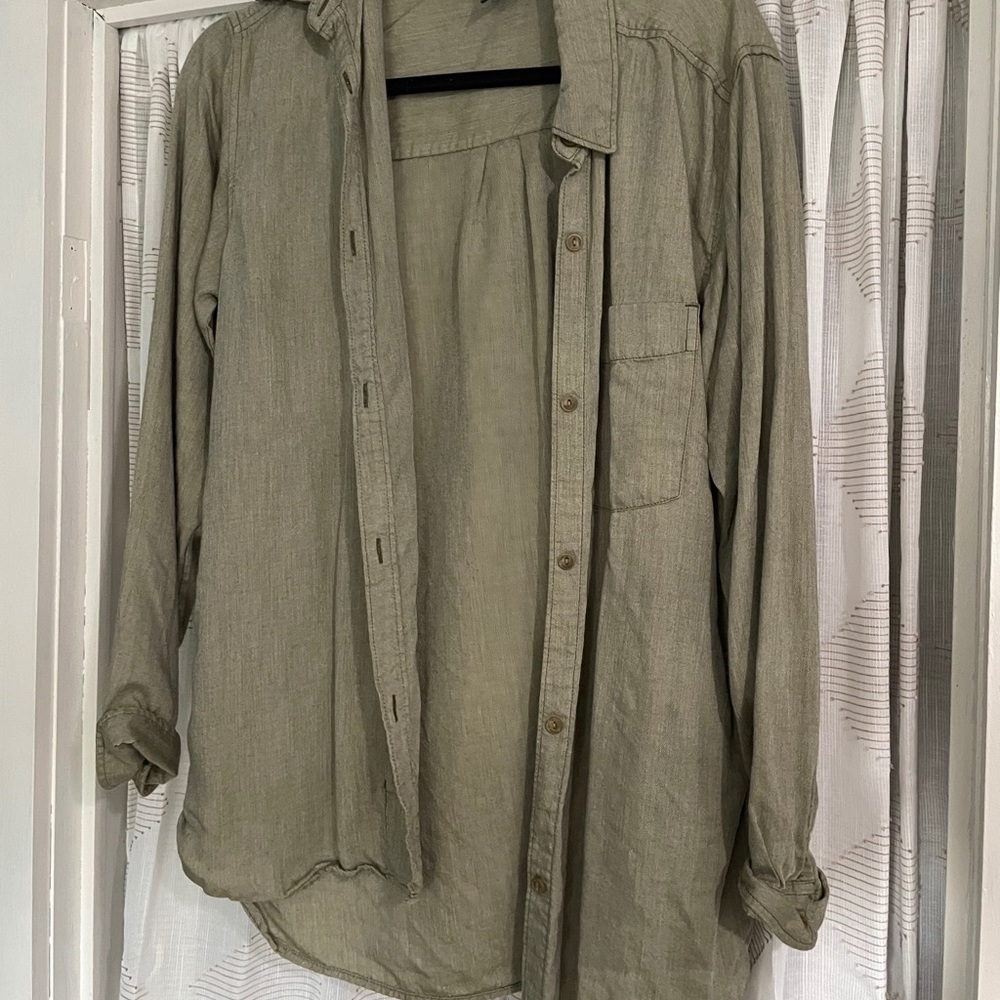 Green Button down shirt